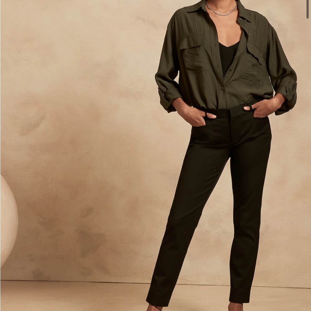 Black Sloan Work Pants by Banana Republic